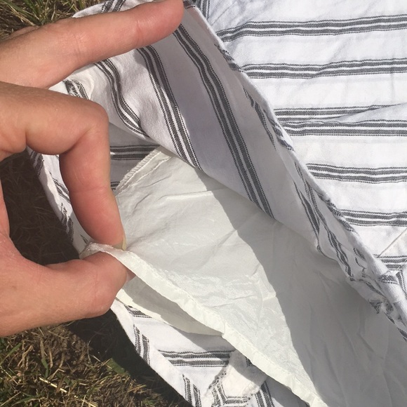 EUC Ann Taylor loft white gray striped skirt - Picture 4 of 12